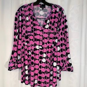 COPY - Polka dot mid sleeve blouse